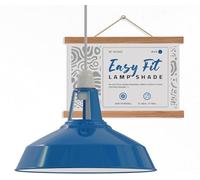 DC VOLTAGE Paralume da Soffitto Moderno in Metallo Blu 30 cm Facile da Installare Lampada a Sospensione per Camera da Letto Cucina Bagno Stile Antico