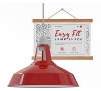 DC VOLTAGE Paralume da Soffitto Moderno in Metallo Rossa 30 cm Facile da Installare Lampada a Sospensione per Camera da Letto Cucina Bagno Stile Antico