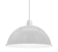 DC VOLTAGE Paralume in metallo per lampade a sospensione da soffitto stile industriale retrò non elettrico a forma di cupola paralumi per cucina camera da letto anello riduttore gratuito (Bianco)