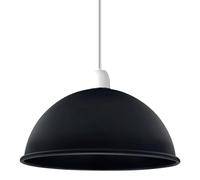 DC VOLTAGE Paralume in metallo per lampade a sospensione da soffitto stile industriale retrò non elettrico a forma di cupola paralumi per cucina camera da letto anello riduttore gratuito (Nero)