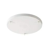 DC VOLTAGE Rosone da soffitto in metallo, 3 uscite multiple, Ø 200 mm. Perfetto per lampade a sospensione, offre soluzioni di illuminazione moderne, personalizzabili ed eleganti. (Bianco rotondo)