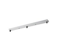 DC VOLTAGE Rosone da soffitto in metallo, 3 uscite multiple, Ø 200 mm. Perfetto per lampade a sospensione, offre soluzioni di illuminazione moderne, personalizzabili ed eleganti. (Rettangolo Bianco)