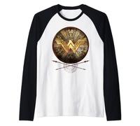 DC Wonder Woman Logo Scudo 3D Maglia con Maniche Raglan