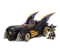DC X Sonic Shadow nei panni di Batman con Batmobile Funzionante 6,35 cm Set di Action Figure Licenziato Ufficialmente da Jakks Pacific, Veicolo Interattivo con Proiettile Lanciabile e Turbina Rotante