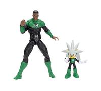 DC x Sonic Silver & Green Lantern Action Figure Multipack, Jakks Pacific Ufficiale, Include Silver e Green Lantern, Design Dettagliato, Confezione da Collezione