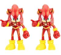 DC X Sonic Sonic nei panni di The Flash 6,35 cm Action Figure, Licenziata Ufficialmente da Jakks Pacific, Altamente Articolata e dal Design Dettagliato, Confezione da Collezione (Confezione da 2)