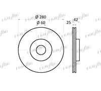 DC07.117 FRIGAIR Disco freno per OPEL