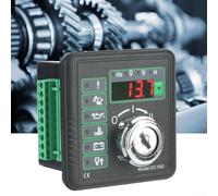 DC10G - Modulo di controllo manuale del motore con display a LED a 4 cifre per pannello di controllo del generatore, ingresso 8-33 VDC, ABS e costruzione in metallo