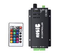 DC12-24V 24 Tasti Music Controller 3 Canali Telecomando IR Controller RGB Sensibile al Suono per Lampada un Strisce LED