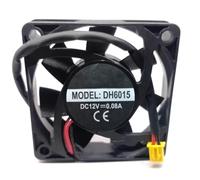 DC12V 0.08A 2-Wire 60x60x15mm 6cm Cooling Fan DH6015