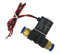 DC12V 24V AC110V 220V Normally Closed 1/4"Silent Oil Free Bidirectional NormallyClosed Pneumatic Solenoid Valve(12MM,AC110V)