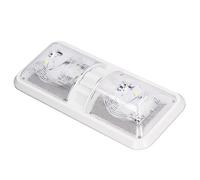 DC12V 8W Yacht Plafoniera Doppia Cupola 600LM Luce Interna per Camper Lampada da Soffitto a LED per Interni Ed Esterni Interruttore a 3 Vie Integrato Adatto per Barche Marine