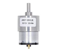 DC12V Geared Motor | Auto Locking Helical Gear Motor CW CCW Rotation | 12V Speed Reduction Motor for Automation Equipment/Healthcare Instruments/Robotics | Metal Turbine Gear, (35RPM)
