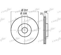 DC15.106 FRIGAIR Disco freno per TOYOTA