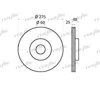 DC15.115 FRIGAIR Disco freno per TOYOTA
