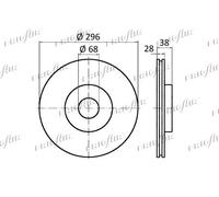 DC21.103 FRIGAIR Disco freno per NISSAN