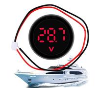 DC4-100V LED Digital Voltmeter Round Panel,Automotive Voltage Detector Universal - Battery Voltage Gauge, for Car Motorcycle RV