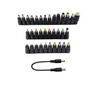 DC5521 5V Power Cord DC5.5x2.1mm Charging Cable with 34PCS 5.5x2.5 Female Connectors Tip Set