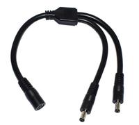 DC5521 Cavo di alimentazione femmina a 2 connettori maschio adattatore cavo splitter per dispositivi informatici e informatici