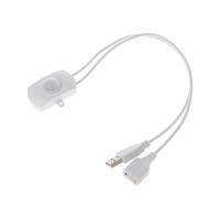 DC5V-24V 12V Corpo Umano Sensore di Movimento a Infrarossi Rilevatore di Controllo Barra Luce LED Interruttore Sensore Fotosensibile Connettore DC (TDL-2023USB Bianco)
