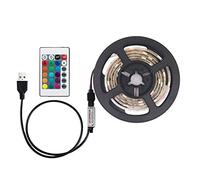 DC5V 6W 1M 60 LED RGB striscia luminosa con telecomando, funzionamento USB, 16 colori, 4 modalità, IP65, SMD3528 per casa, feste, TV, decorazione per interni