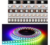 Dc5v ws2812 ws2812b striscia LED nera bianca pcb 30/60/74/96/144leds/m rgb pixel indirizzabile individualmente ip30 ip65 ip67 (Black PCB IP30, 1 M 144 LED/M)