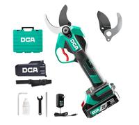 DCA Forbici Portatili a Batteria 20V, max 35mm Brushless Cesoie Potatura Elettriche con 2,0Ah batteria, Lama SK5 Forbice Elettrica con custodia di sicurezza portatile per Frutteto Parco Fattoria Olivo