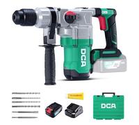 DCA Martello Perforatore a batteria 20V, 4,5 J e 3800 BPM, 4 pezzi da 28 mm SDS-Plus, trapano a Percussione ad alte prestazioni con controllo delle vibrazioni, batteria da 5,0 Ah, caricatore 4A