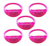 Dcaknri 5pcs Voice Controlled LED Luminous Bracelets Flashing Silicone Bangle Light Up Wristbands for Christmas New Year Decor Party Supplies