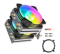 Dcaknri 6 Heat Pipe ARGB CPU Air Cooling Fan PWM ARGB Fan for LGA PC Case Computer Hardware Thermal Management Easy Install CPU System