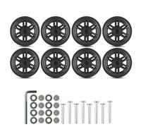 Dcaknri 8 Pz 60mm Valigia Ruote Bagagli Doppie Girevoli Castor Kit Riparazione Facile Da Installare Per La Sostituzione Valigia Ricambio