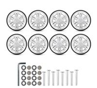 Dcaknri 8 Pz 60mm Valigia Ruote Bagagli Doppie Girevoli Castor Kit Riparazione Facile Da Installare Per La Sostituzione Valigia Ricambio