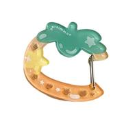 Dcaknri Alla moda stili moschettone portachiavi acrilico trasparente modello frutta supporto accessorio per donne uomini regali portachiavi acrilico, Stella Hollow Persimmo, Taglia unica