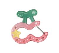 Dcaknri Alla moda stili moschettone portachiavi acrilico trasparente modello frutta supporto accessorio per donne uomini regali portachiavi acrilico, B, Taglia unica