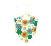 Dcaknri Bandane Per Ragazze Calde All'uncinetto Sciarpa Capelli A Triangolo Lavorata A Maglia Scava Fuori Turbante Ragazze In Campeggio Che Scatta Foto Fazzoletto Donne Modello Floreale