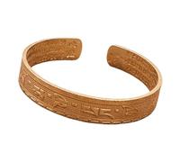 Dcaknri Bracciale Mantra Buddista Tibetano In Rame Dipinto A Mano con Sei Parole Sacre Regolabile Apribile per Protezioni Fortuna Polsino Aperto