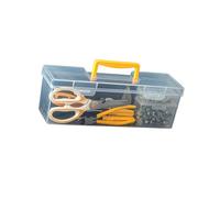 Dcaknri Cassetta degli Attrezzi Infrangibile Organizer Custodia in Plastica Trasparente per Costruzioni Chiodi Accessori Viti Contenitore Impermeabile Attrezzi