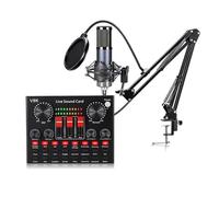 Dcaknri Condenser Microphone Sound Card Set Including Real Time Type C Professional for Streaming Podcasting Use USB C Mic