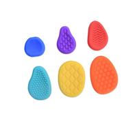 Dcaknri Confezione da 6 Pietre Sensoriali Colorate per Bambini con Texture Uniche Strumenti Antistress Autismi E Giocattoli in Silicone Rilassanti Le Mani