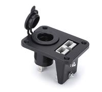 Dcaknri Connettore di alimentazione esterno resistente alle intemperie adattatore ABS per sigarette e presa USB con protezione dagli schizzi di alimentazione portatile