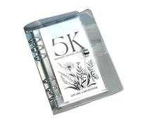 Dcaknri Copertine Trasparenti Busta Raccoglitore per Sfide Risparmio Denaro Mensile per Un Piano Divertente E Facile da 2 5/5/10.000 Dollari Organizzatori Finanze Familiari