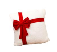 Dcaknri Coprisedia in peluche con fiocco natalizio, decorazione per feste, cucina, sala da pranzo, decorazioni natalizie