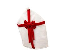Dcaknri Coprisedia in peluche con fiocco natalizio, decorazione per feste, cucina, sala da pranzo, decorazioni natalizie