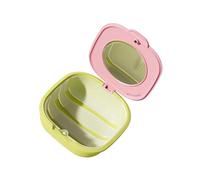 Dcaknri Custodia sottile portatile per allineatori trasparenti, coperchio sicuro, scatola di immagazzinaggio da viaggio con design staccabile sigillato invisibile Aligner Box