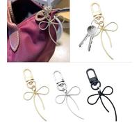 Dcaknri Elegante Portachiavi Alla Con Fiocco Con Nodo A Farfalla Per Donne Ragazze Forma Decorazione Del Telefono Decorazione Per Feste E Date