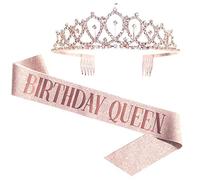 Dcaknri Fascia E Diadema Compleanno Per Le Donne Kit Decorazioni Compleanno Fascia Capelli Con Accessori Capelli Glitterati La Festa