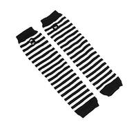 Dcaknri Guanti di corrispondenza di colore Cosplay Over Sleeve Mitten Oversleeve Donne Per Sun Block Tenere Caldo Polsino Ciclismo Guanti Per Le Donne Monouso, Nero e bianco stri, Taglia unica