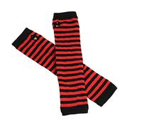 Dcaknri Guanti di corrispondenza di colore Cosplay Over Sleeve Mitten Oversleeve Donne Per Sun Block Tenere Caldo Polsino Ciclismo Guanti Per Le Donne Monouso, Strisce rosse., Taglia unica