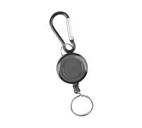 Dcaknri Heavy Duty Retractable Pull Badges Steel Wire Rope Buckles Key Holder Keychain Badges Holder Easy to Use Outdoor Keychain