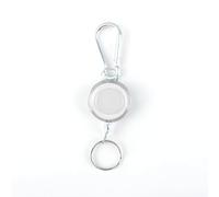 Dcaknri Heavy Duty Retractable Pull Badges Steel Wire Rope Buckles Key Holder Keychain Badges Holder Easy to Use Outdoor Keychain